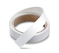 FAKILO Cenefa de Melamina, Cenefa de Chapa de Madera Pre-encolada Blanca para Reparación de Gabinetes Restauración de Muebles (19mm x 3m, White)