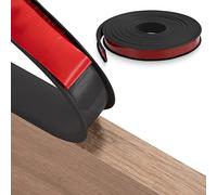 FAKILO Cinta Autoadhesiva en Forma de U, 16mm x 3m Flexibles Forma U Cinta de Madera Cantos, Protección de Bordes de Chapa TPE Negro, Cinta para Bordes de Muebles de Mesas Encimeras para Reparaciones