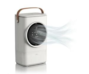Fakir Prestige TC 400 - Enfriador de aire portátil inalámbrico con batería de iones de litio, refrigeración por evaporación, función de secado automático, 4 niveles, 24 dB (A), doble llenado, color