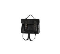 FAKKA Mochila Wednesday Addams de Cuero Negro Bolso de Escuela Bandolera Ajustable Unisex Talla Única
