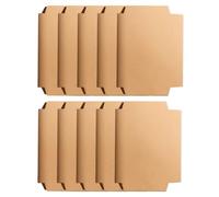 FAKZEP 10 Forros para Libros A4 Autoadhesivos de Papel Kraft, Fundas de Libros Protectoras Escribibles y Ecológicas, Protector Resistente de Cuadernos y Textos Escolares