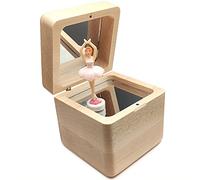 falado Caja de música de madera maciza de 18 notas, para Navidad, cumpleaños, día de San Valentín, día de la madre, melodía de You are My Sunshine (madera de arce)