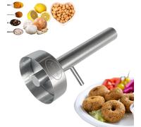 Falafel Maker - Aleppo Cuisine Molde de acero inoxidable de con forma de dona de gran tamaño de 5,75 cm de diámetro (1)