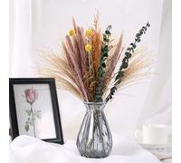 Falafoty Decoración de Pampas Grass Secas, Ramos de Flores Secas Naturales con Flores Secas de Cola de Conejito, Hierba de Pampa Esponjosas Decoracion Boho para Bodas Fiesta Rústica Jarrones (58PCS)