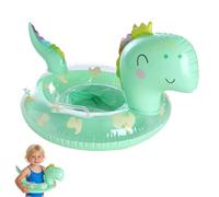 Falafoty Flotador Bebé, Anillo de Natación Inflable con Asiento y Asa, Unicornio Flotador Niños Piscina, Chaleco Flotador Bebe Accesorios para Piscina, Juguetes Acuáticos para Playa en Verano (Verde)
