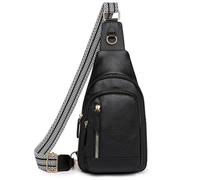 FALAN MULE Crossbody Bolsa Pequeña para Mujer con Bolsillo en el Pecho, Sling Bag de Cuero PU a Prueba de Robos, Mochila Bandolera para Mujer, Chest Bag Versátil para Viajar, Bolso de Mano
