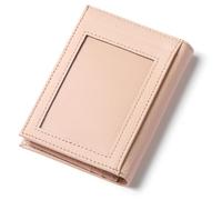 FALAN MULE Piccolo portafoglio da Donna, in Pelle, con cerniera, portamonete, compatto, portatile, da Donna., Rosa Anguria, Casual