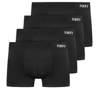 FALARY Boxer Shorts para Hombre, Calzoncillos para Hombre, Pantalones Cortos Retro para Hombre, Ropa Interior Tipo BóXer De AlgodóN Sin Etiqueta Que Rasque, Paquete De 4, Negro, M