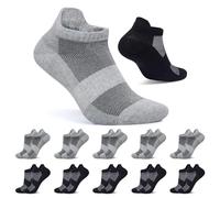 FALARY Calcetin Mujer Tobilleros 39-42 Negro Gris Calcetines Hombre Cortos Deportivos Algodon Transpirables 10 Pares