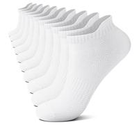 FALARY Calcetines Deportivos Para Hombre y Mujer, Calcetines Cortos De AlgodóN Blanco, Calcetines Deportivos Transpirables, Calcetines Para Correr Al Aire Libre, 43-46, 10 Pares
