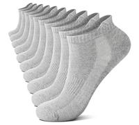 FALARY Calcetines Deportivos Para Hombre y Mujer, Calcetines Cortos De AlgodóN Gris, Calcetines Deportivos Transpirables, Calcetines Para Correr, Calcetines Para Correr Al Aire Libre, 39-42, 10 Pares