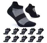 FALARY Calcetines Hombre Cortos Negro 47-50 Calcetin Tobilleros Mujer 10 Pares Algodon Deportivos Transpirables