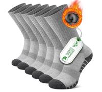 FALARY Calcetines Hombre Senderismo de Lana Merino, Calcetines Deporte Trekking Running,Antiampollas, Antirozaduras Transpirables para Hombre y Mujer, 3 Pack Gris 43-46