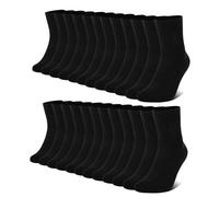 FALARY Calcetines Hombres 12 pares Negro Algodón Transpirables Deportivos Calcetines Mujer Clásicos de Vestir Cómodos Calcetines de deporte para hombre 39-42