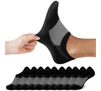 FALARY Calcetines Tobilleros Hombre 43-46 Negro Calcetines Invisibles Mujer 10 Pares Respirable Algodon Antideslizantes Cortos Calcetin