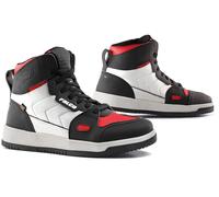 Falco Harlem Zapatos de moto, negro-blanco-rojo, tamaño 43 para Hombres