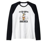 Falcon Around and Finding out - Divertido Oso alguacil de EE. UU. Camiseta Manga Raglan