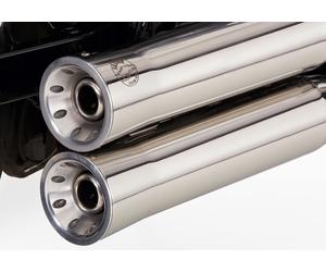 FALCON doble ranura deslizar en el escape de acero inoxidable pulido de alto brillo, plata