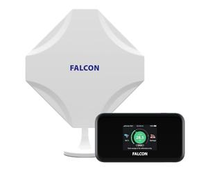 Falcon EVO LTE Router móvil 5G, sistema de Internet de banda ancha móvil, antena de ventana MiMo compatible con 5G para autocaravanas y caravanas con router WiFi móvil CAT22 de 1800 Mbps