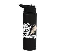 Falcon Lover Falconer Cita Just A Girl Who Loves Falconry Stainless Steel Insulated Water Bottle
