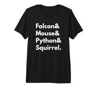 Falcon Mouse Python Ardilla Programación Diseño de Lenguaje Camiseta Premium
