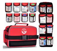 FALCON RESCUE Kit de primeros auxilios prémium de 418 piezas para el hogar, viajes, camping, senderismo y emergencias al aire libre, kits de supervivencia resistentes a desgarros para negocios