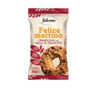 Falcone - Feliz mañana - Donuts de desayuno en porciones en sobres de 2 rollos - 38 g (CHAMBELLINE CON GOTAS DE CHOCOLADO)