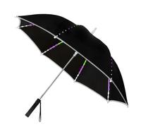 FALCONE - Paraguas con Luz LED - Apertura Automática - Resistente al Viento y a la Tormenta - Negro - 104 cm