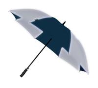 FALCONE - Paraguas XXL Golf Reflectante - Apertura Automática - Resistente al Viento y a la Tormenta - Apto para Adultos y Niños - Para Hombre y Mujer - Azul Marino y Plateado - 120 cm