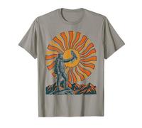 Falconer Retro Sunburst Mountain Nature Falconry Hawk Camiseta