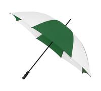 Falconetti Paraguas Golf - Resistente al viento - 8 Varillas de Fibra de Vidrio - Apertura Manual - Toldo de Poliéster Resistente - Paraguas Grande con 130 cm de Diámetro - Verde oscuro y blanco