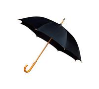 Falconetti Paraguas Mujer Largo - Apertura Automática - Paraguas Grande con Dosel de 102 cm DZe Diámetro - Resistente al viento - Mango y caña de madera - Negra