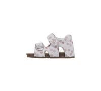 Falcotto Sandalias de piel con hebilla y doble cierre adherente, Blanco 26