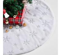 Falda Árbol de Navidad Redonda Blanca 120cm - Decoración Debajo del Árbol