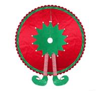 Falda Árbol Navidad Elfos Patas Rayadas 62cm para verde Falda(122CM) | patas rayadas, colores para verde, para estilo festivo clásico, para ideal para decoración navideña