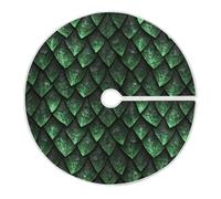 Falda Árbol Navidad Escamas De Dragón Verde Christmas Tree Skirt S