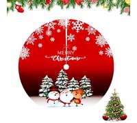 Falda Arbol Navidad, Rojo Falda del árbol de Navidad, Tapete Arbol Decoraciones Navideñas de Fiestas Navideñas para Fiesta de año Nuevo Vacaciones en Casa Decoración-B