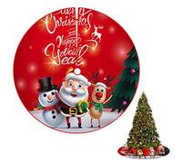 Falda Arbol Navidad, Rojo Falda del árbol de Navidad, Tapete Arbol Decoraciones Navideñas de Fiestas Navideñas para Fiesta de año Nuevo Vacaciones en Casa Decoración-A