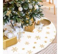 Falda Arbol Navidad, ZoneYan Tapete Árbol de Navidad 90cm, Manta para Árbol de Navida, para Decoracion Arbol Navida, Fiestas Navideñas