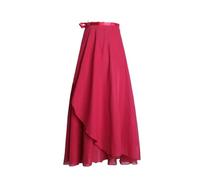 Falda Ballet Mujer Falda de Baile tutú de Ballet de Gasa, Bufanda Envolvente for Patinar, Gimnasia, Bailarina, Falda Larga de Ballet, Vestido de Baile de Ballet for Mujer(Red)