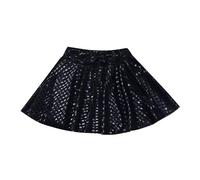 Falda brillante para niña, línea A, falda de baile brillante, falda festiva clásica, falda de carnaval vintage, minifalda de lentejuelas, carnaval, Navidad, disfraces para danza, disfraz rave, fiesta