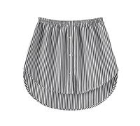 Falda Camisa Falsa Mujer Bajo Camisa Falsa Mujer Faldas Cortas Extensores De Azul Gola Extensión Corta Skirts for Women Rayas Petticoat Minifalda Negra Versátil Faldón Xs Encaje Capa Casual Enaguas