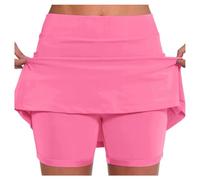 Falda casual de tenis para mujer, con bolsillo, para yoga, deporte, activa, falda corta, talla grande, bolsillos, hot pink, 5XL