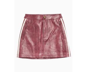 Falda corta adidas Originals Pleather para mujer Burdeos 36
