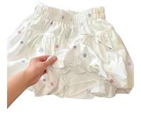 Falda Corta De Burbujas para Mujer Falda de Lazo con Estampado Dulce for Mujer, Falda Corta Verano Cintura Alta Flores y Bonitos capullos, Ideal for Uso Diario Ropa Calle(M)