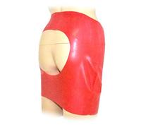 Falda corta de látex para mujer, extra caliente, espalda abierta, talla L