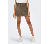 Falda corta de pana para mujer de ONLY, cintura alta, estilo mini, con botones O