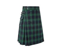 Falda Corta For Hombre, Tradicional Tartán De Las Tierras Altas, Práctica, Falda Escocesa For Hombre, Falda Escocesa Vintage, Moda(Green,L)