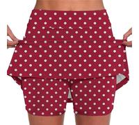 Falda corta para mujer de cintura alta sólida tenis golf entrenamiento deportes pantskirts para yoga Gym Dance Running vientre plano faldilla de tela extensible para mujer, verano falda atlética, 04