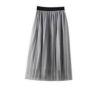 Falda corta para niña de 1 a 10, de 16 cm, gris, 3-5Years